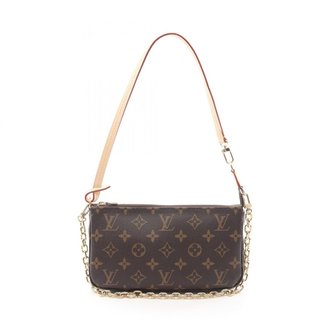 Louis Vuitton Pochette Accessoires Handbag, Coated Canvas and Leather, Monogram, Women's, Brown,: --- Catalog ---Category: SizeSize (HxWxD): 12.5cm x 22.5cm x 4cm / 4.92'' x 8.85'' x 1.57''Category: DesignType: Handbag, PochetteColor: BrownGender: WomenMaterial: Coated canvas , PVC , Monogram , Le