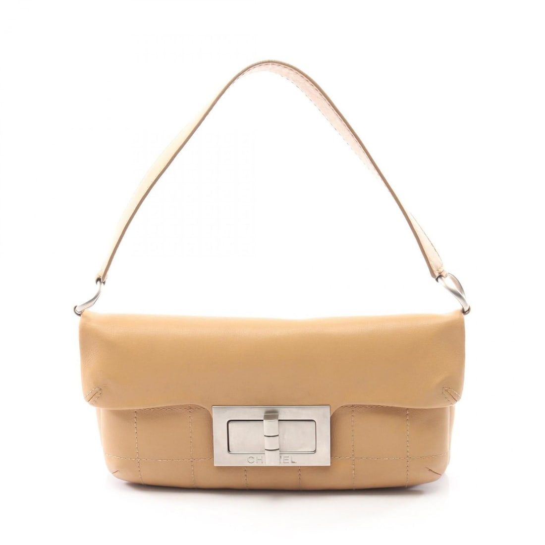 Chanel 2.55 Chocobar Handbag, Leather, Women's, Beige: --- Catalog ---Category: SizeSize (HxWxD): 14cm x 28cm x 4cm / 5.51'' x 11.02'' x 1.57''Category: DesignType: HandbagColor: BeigeGender: WomenMaterial: Leather Category: GeneralBrand: Chanel--- Item L