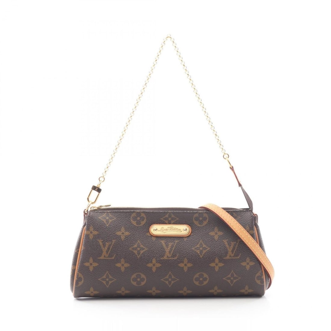 Louis Vuitton Eva Shoulder Bag/Handbag in Coated Canvas and Leather with Monogram Design, Brown,: --- Catalog ---Category: SizeSize (HxWxD): 12cm x 25cm x 4cm / 4.72'' x 9.84'' x 1.57''Category: DesignType: Handbag, Shoulder bagColor: BrownGender: WomenMaterial: Coated canvas , PVC , Monogram , Le