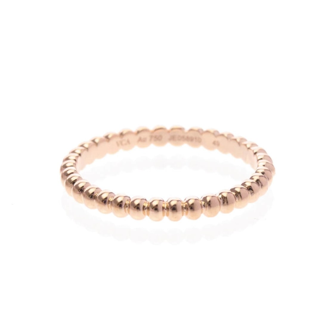 Van Cleef & Arpels Perlee Pink Gold (18K) Fashion No Stone Band Ring Pink Gold: --- Catalog ---Category: SizeWidth: 2mm / 0.08''Weight: 1.7g / 0.05oz.JP Size: 9US Size: 4 1/2Brand Size: 49Category: DesignType: Band ringColor: Pink goldMetal: GoldStone: No StoneStyle: FashionGende