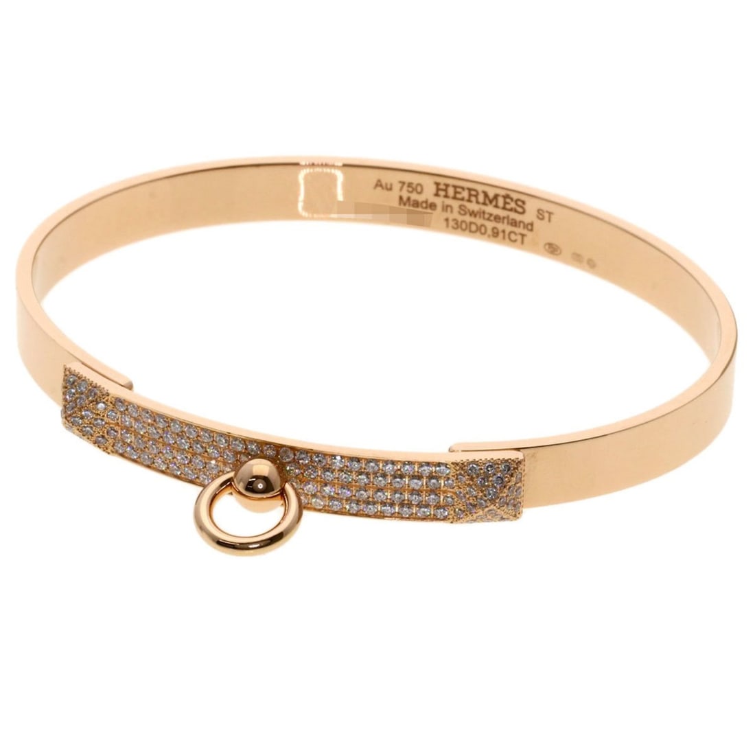 Hermes Hermès Collier de Chien Diamond Sterling Silver Bracelet in 18K Pink Gold for Women: --- Catalog ---Category: SizeLength: 16.4cm / 6.45''Category: DesignType: Charm braceletColor: PinkGender: WomenMaterial: Pink goldCategory: GeneralBrand: Hermes--- Item List ---Section: ConditionRank