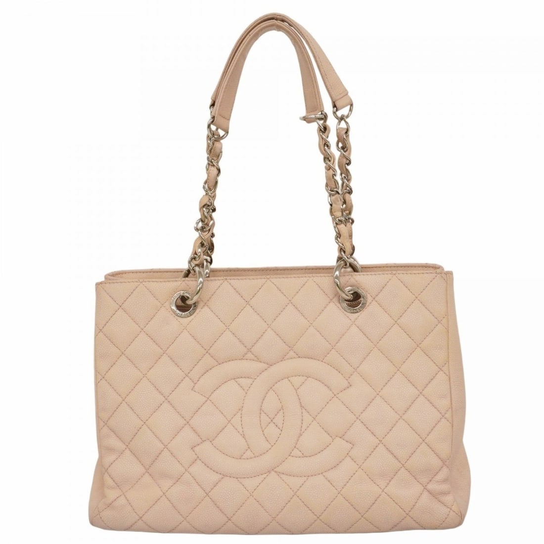 Chanel Matelasse Chain Tote Bag in Caviar Leather, Pink, Women's, P2374903: --- Catalog ---Category: SizeSize (HxWxD): 24cm x 33cm x 13cm / 9.44'' x 12.99'' x 5.11''Category: DesignType: Tote bagColor: PinkGender: WomenMaterial: Grained Calfskin Hardware Color: SilverCategory