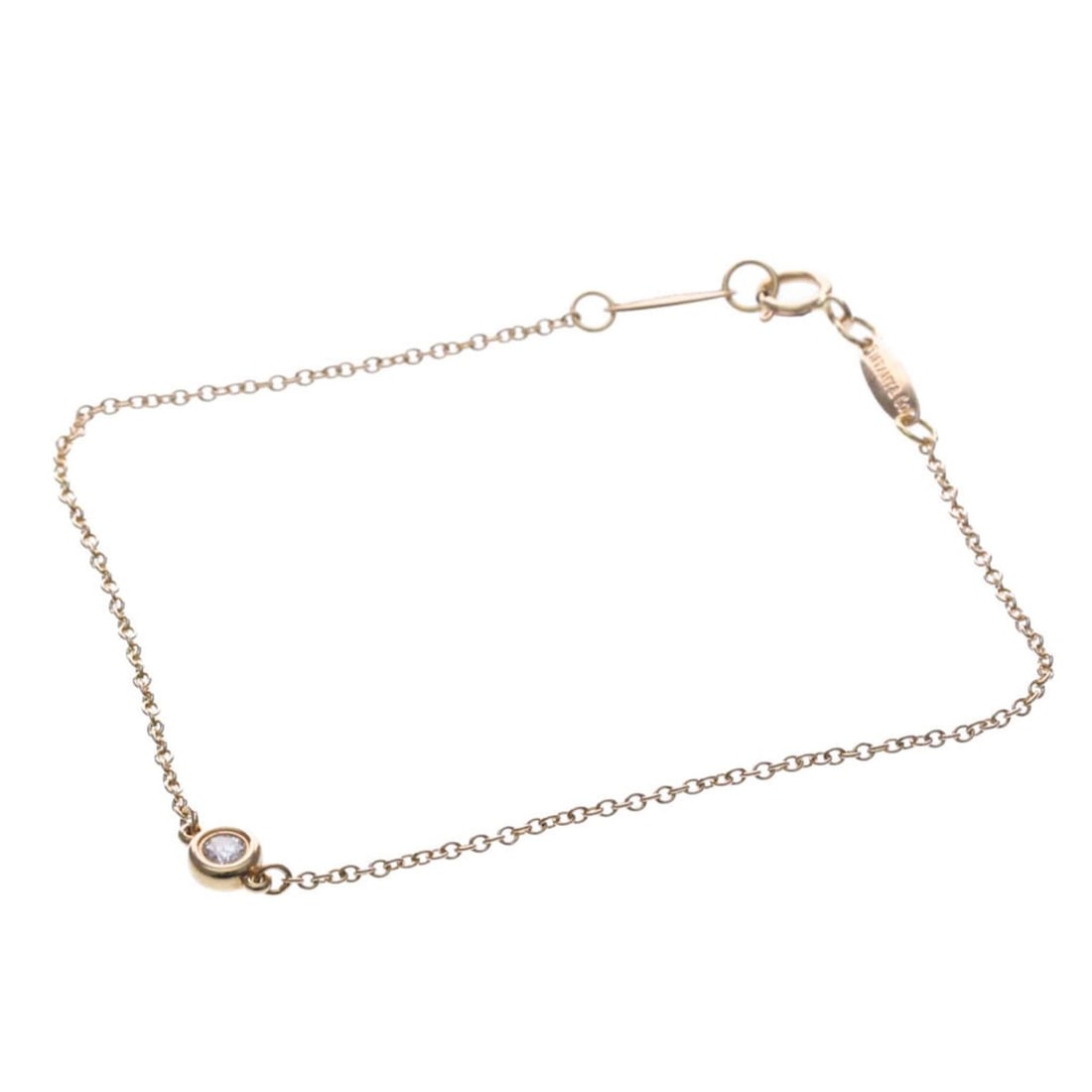 Tiffany Diamonds By The Yard Pink Gold (18K) Diamond Charm Bracelet Pink Gold: --- Catalog ---Category: SizeLength: 17.5cm / 6.88''Weight: 1.5g / 0.05oz.Stone Size (HxW): 4.5mm x 4.5mm / 0.17'' x 0.17''Category: DesignType: Charm braceletColor: Pink goldMetal: GoldStone: Diamond