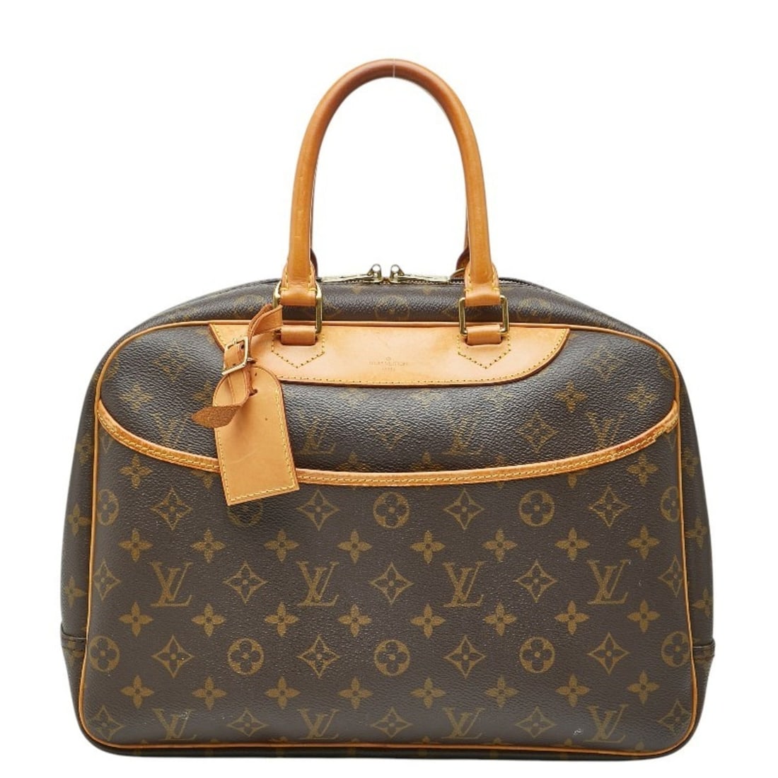 Louis Vuitton Monogram Deauville Handbag M47270 Brown Leather Women's LOUIS VUITTON (1 of 15)