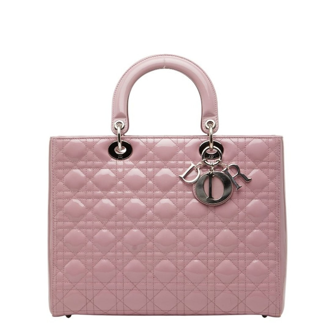 Christian Dior Cannage Lady Large Handbag in Pink Patent Leather for Women (1 of 11)