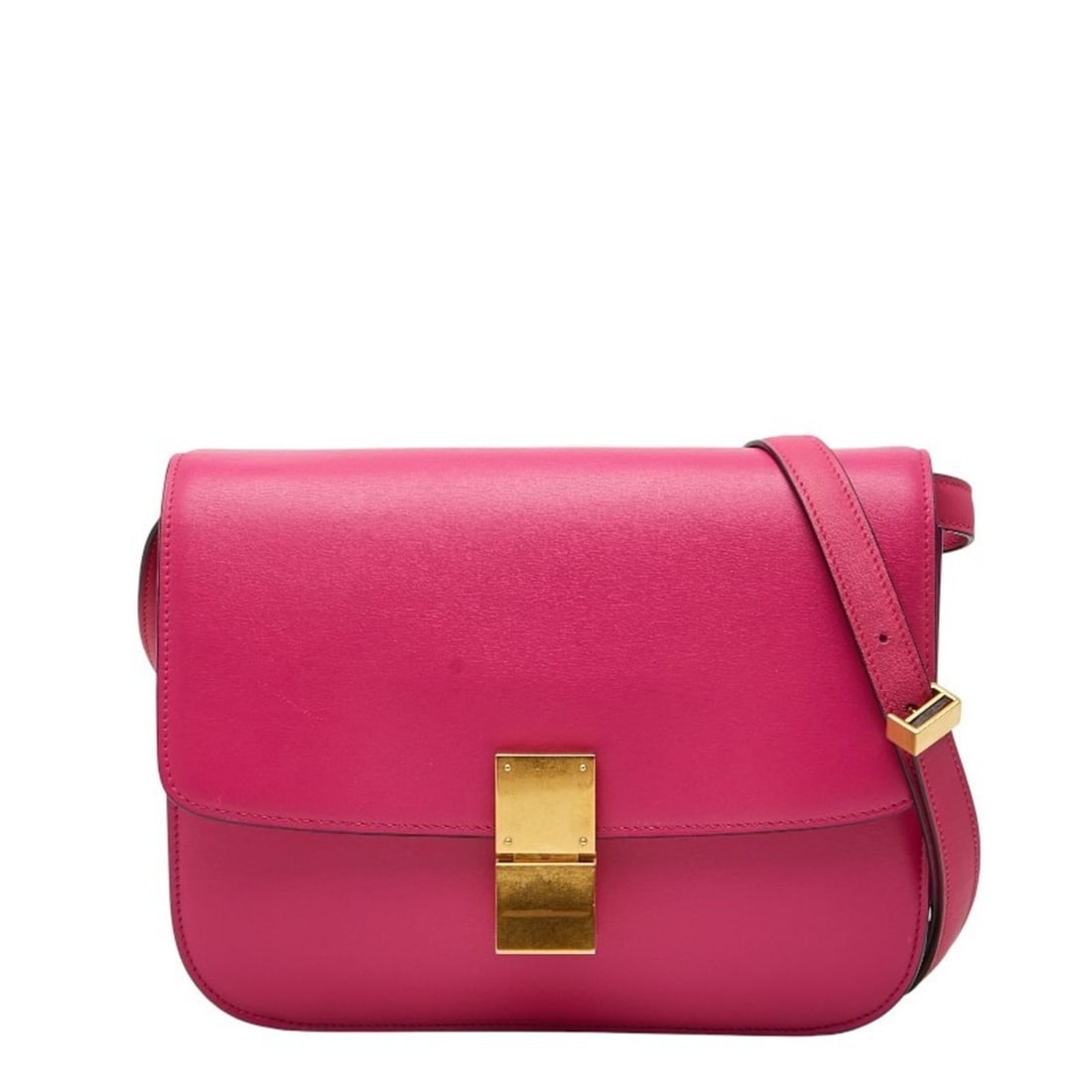 Celine Classic Box Medium Shoulder Bag in Pink Leather for Women (1 of 12)