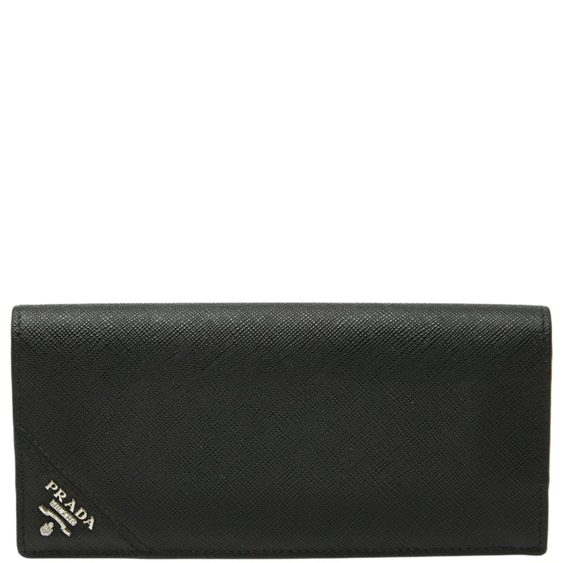 Prada Triangle Bifold Long Wallet 2MV836 Black Nero Saffiano Leather Men's PRADA: --- Catalog ---Category: SizeSize (HxWxD): 9cm x 19cm x 1.8cm / 3.54'' x 7.48'' x 0.7''Category: DesignType: Long wallet (bi-fold)Color: Black, NeroGender: MenMaterial: Leather Leather/Fur Type: Saffi