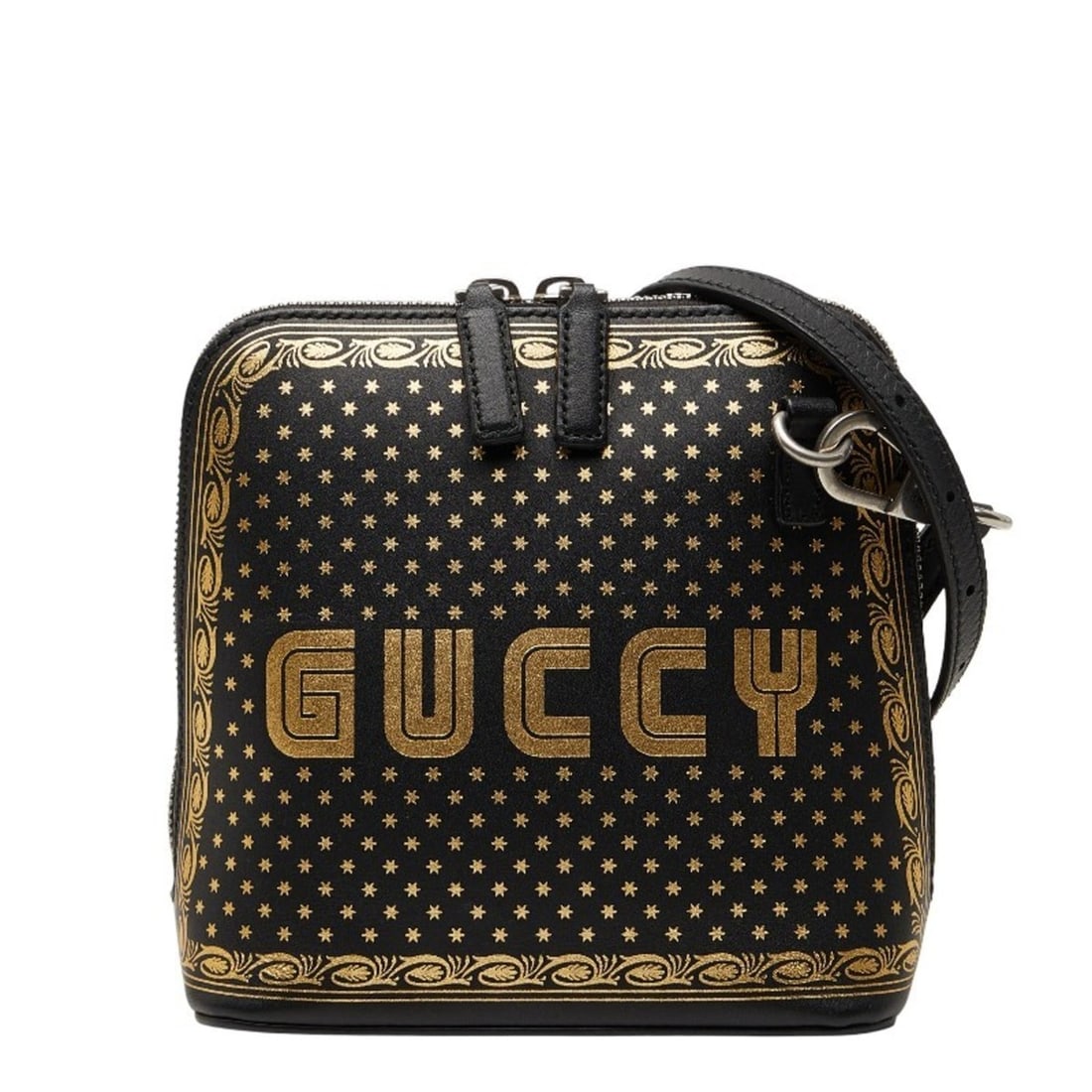 Gucci x SEGA GUCCY Crossbody Shoulder Bag 511189 Black Leather Women's GUCCI (1 of 11)