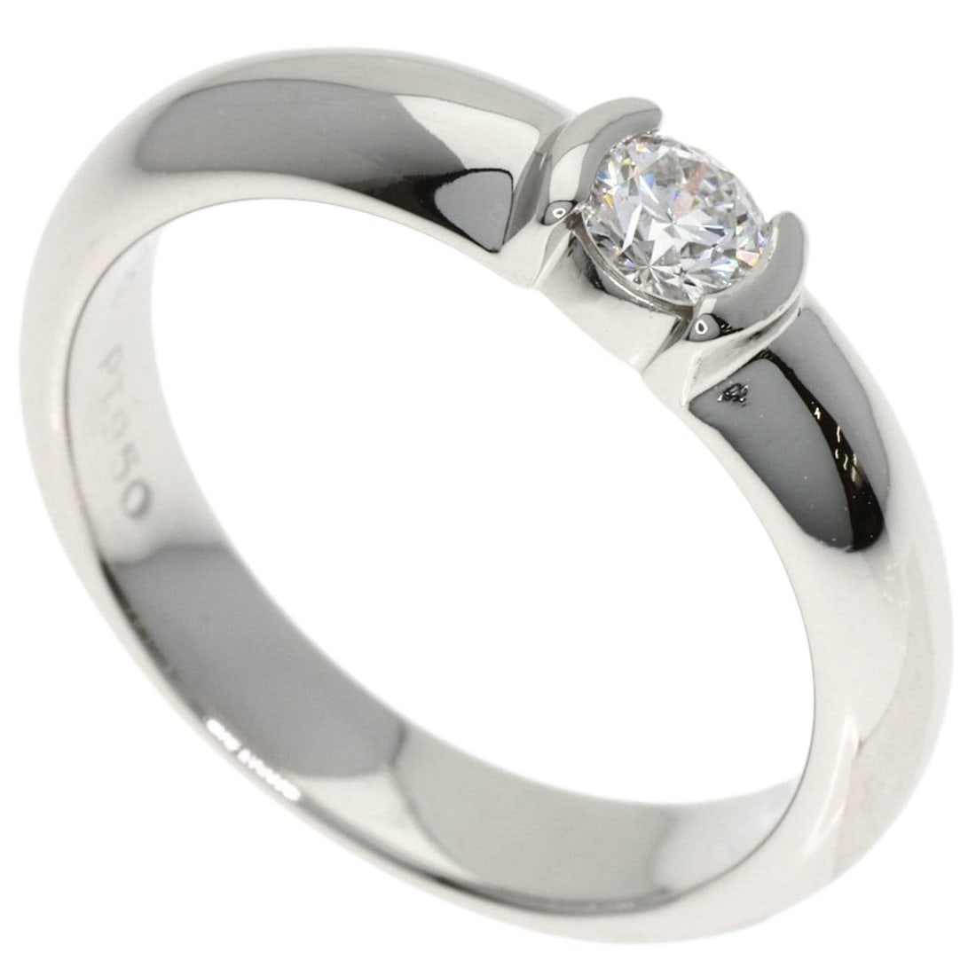 Tiffany & Co. Dots Solitaire Diamond F-VS2 Ring in Platinum PT950 for Women. TIFFANY (1 of 12)
