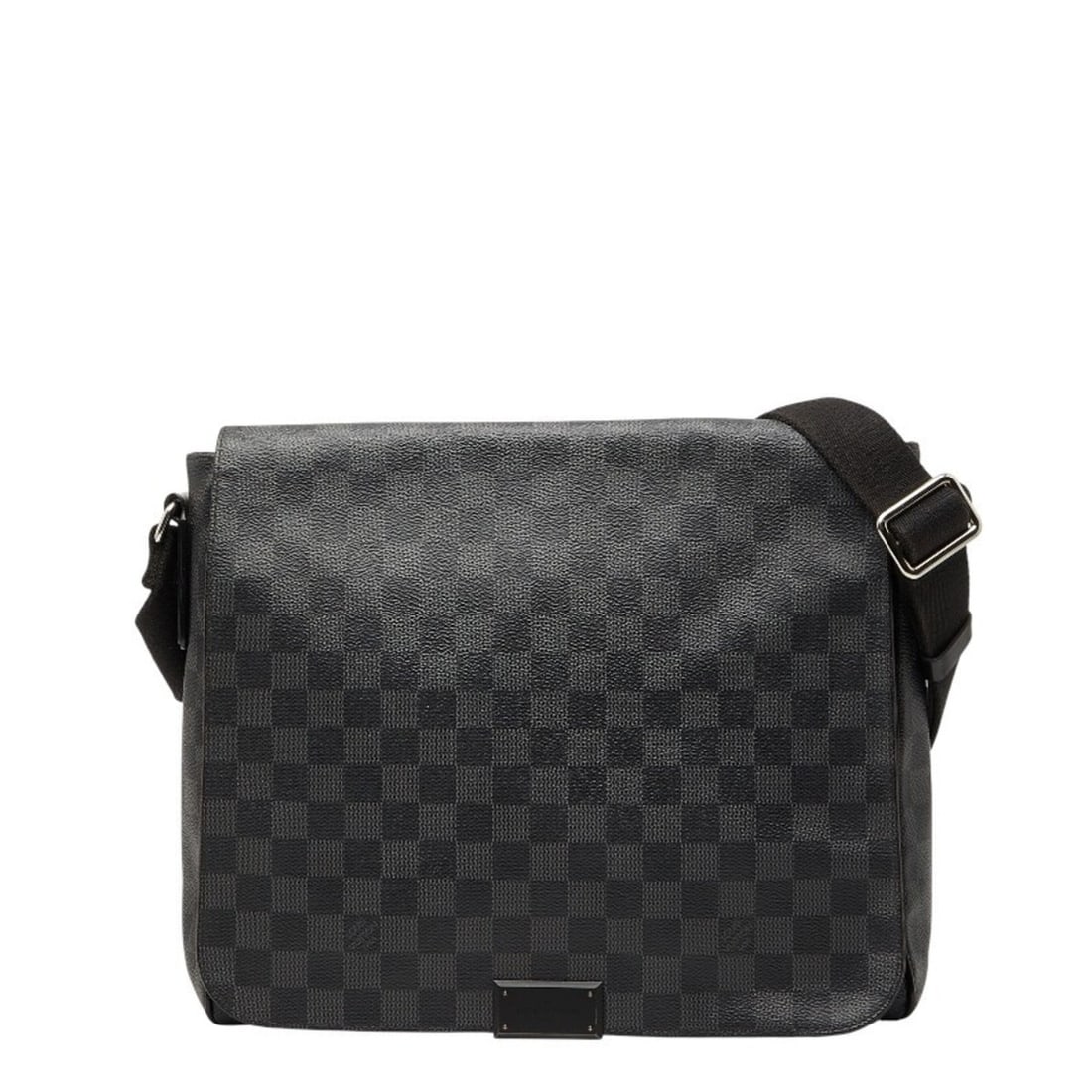 Louis Vuitton Damier Graphite District MM Shoulder Bag N41272 Black Leather Men's LOUIS VUITTON (1 of 13)