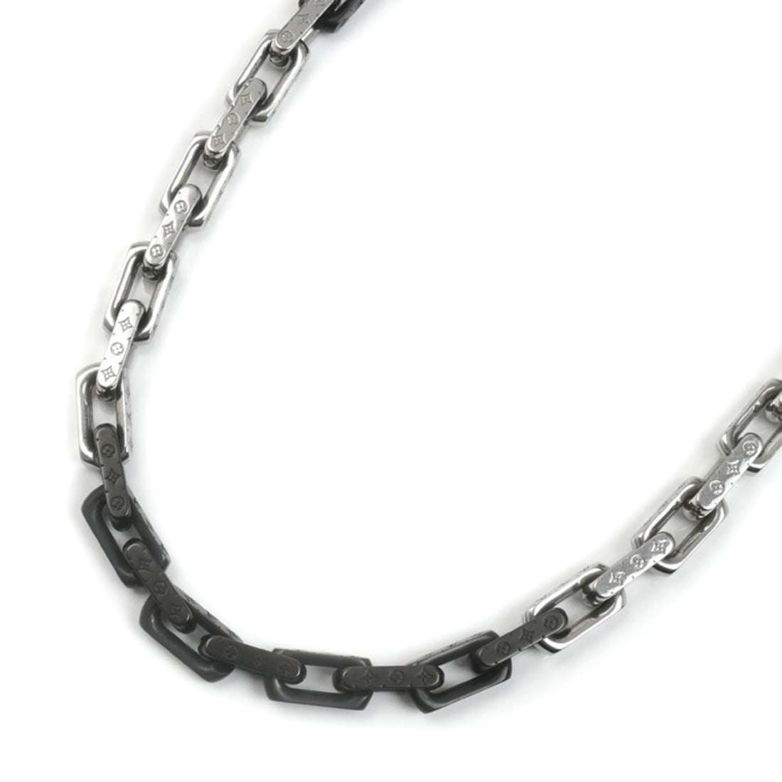 LOUIS VUITTON Louis Vuitton Metal Collier Monogram Chain Necklace M00677 54cm Men's: --- Catalog ---Category: SizeNeck Circumference: 54 cm / 21.25''Category: DesignColor: Black, MonogramGender: MenMaterial: MetalNecklace Type: NecklaceCategory: GeneralMPN: M00677Brand: Louis VuittonC