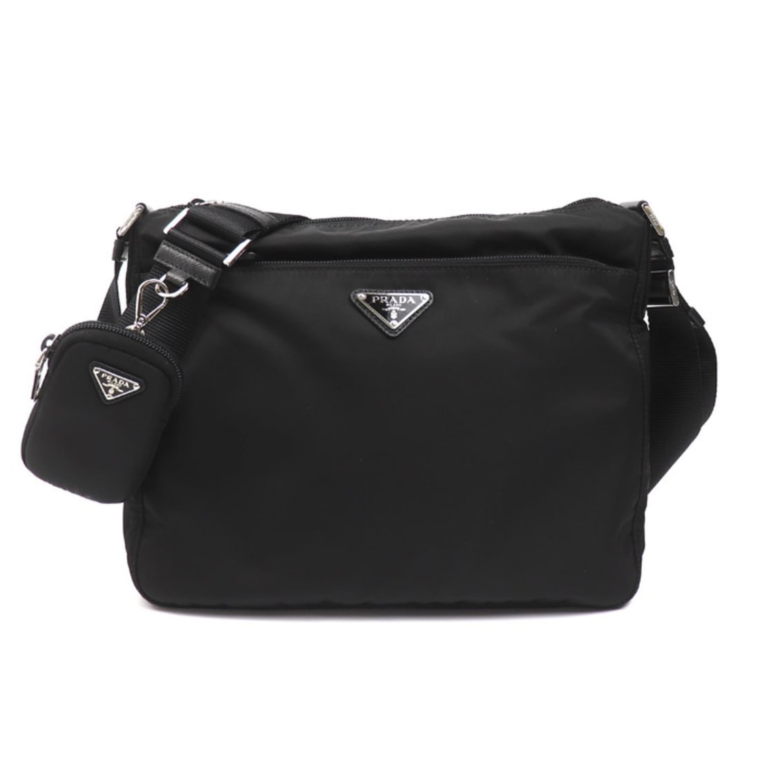 PRADA Re-Nylon Shoulder Bag, Black, 1BC421_RV44_F0002, Women's (1 of 14)
