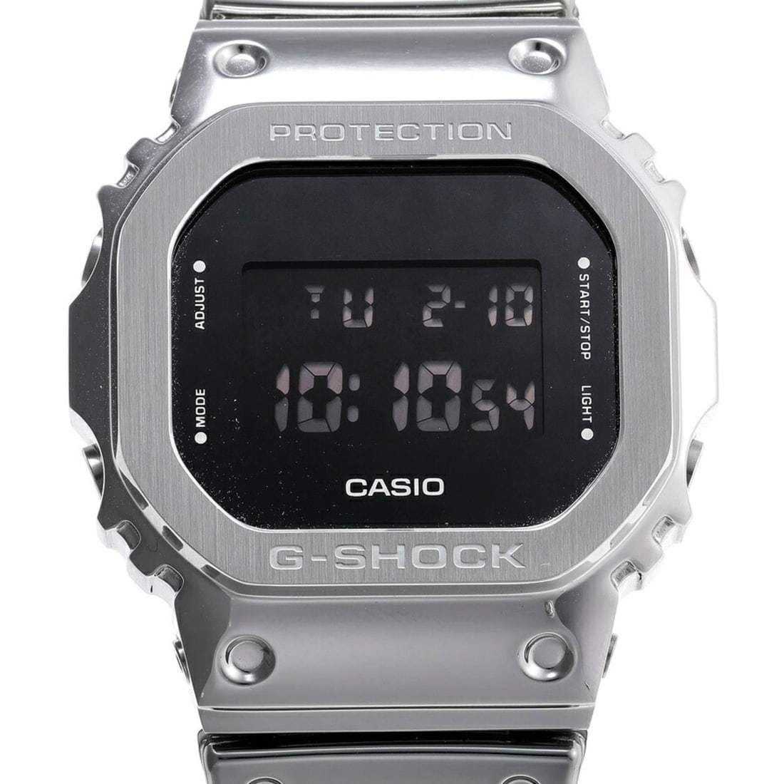 Casio G-SHOCK 5600 Series GM-5600YM-8JF Quartz Watch B-160188: --- Catalog ---Category: SizeWrist Size: 14.5cm - 22cm / 5.7'' - 8.66''Case Diameter: 43.2mm / 1.7''Category: DesignType: WristwatchGender: MenColor (Dial): BlackMaterial (Band): Stainless steelMateri