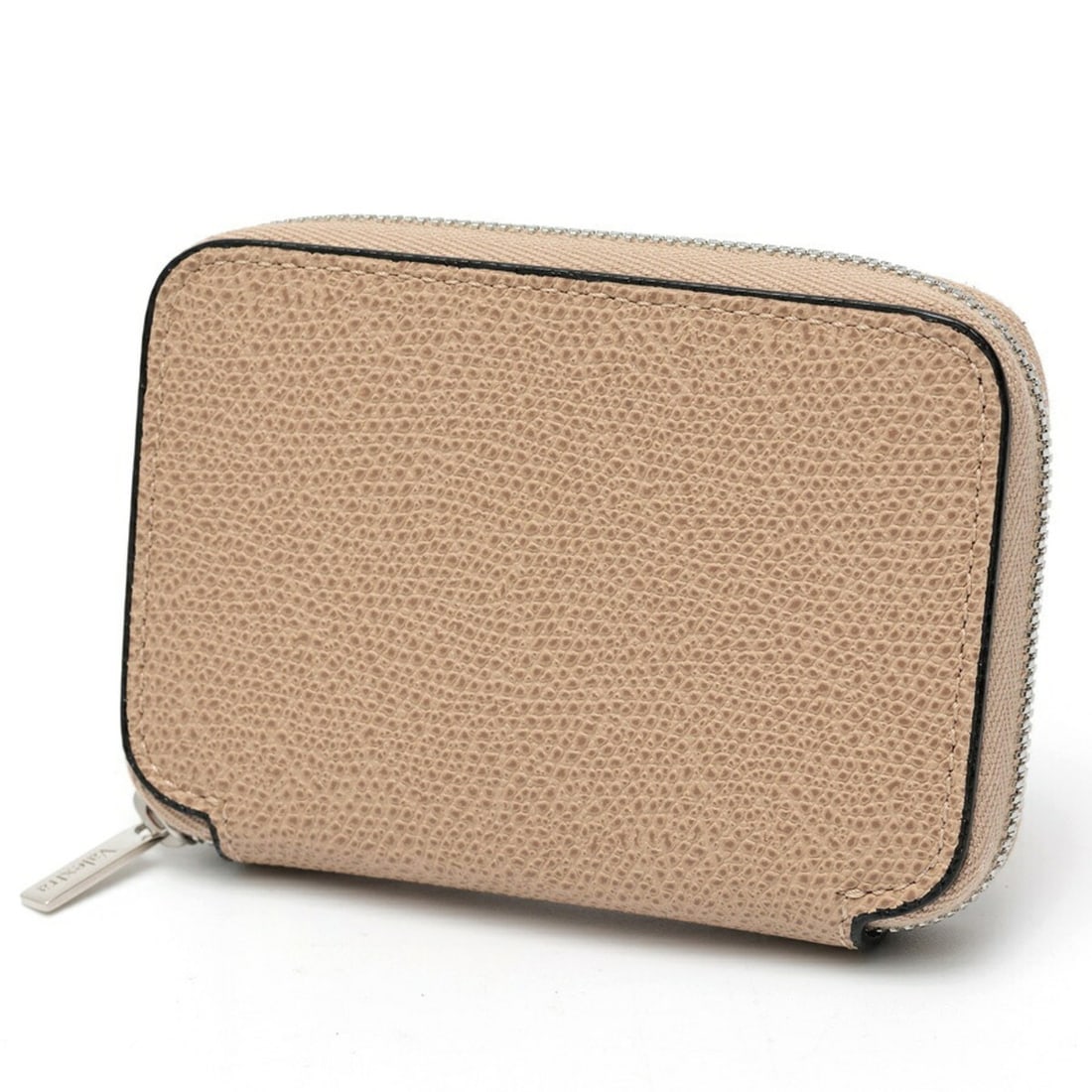 Valextra Zip Around Card Folder Case SGZA0010028LRLCC99MBC Soft Calfskin Leather Cashmere (Greige) (1 of 15)