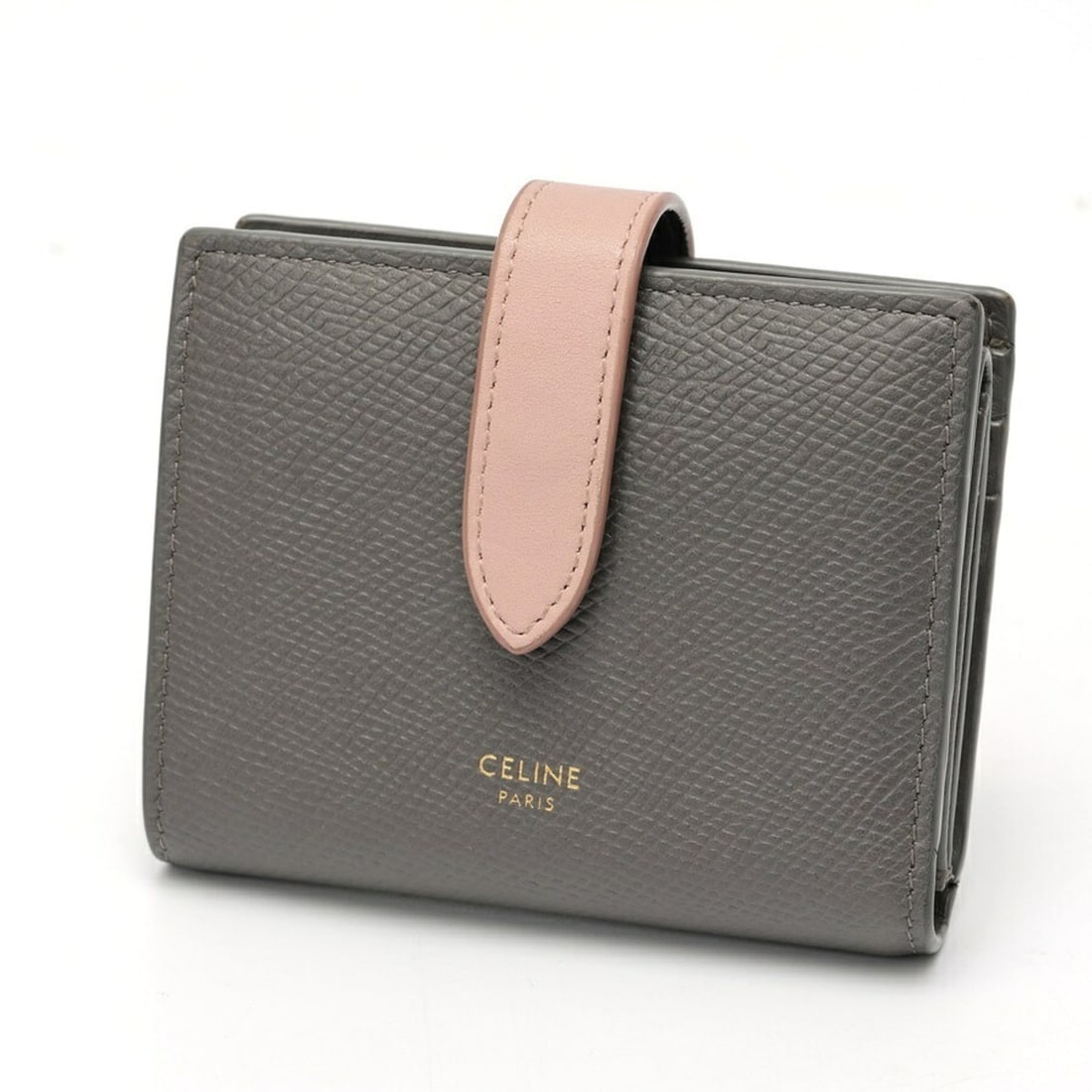 Celine Small Strap Wallet Essential 10H263BRU.10GV Gray Pink S-159740 (1 of 15)