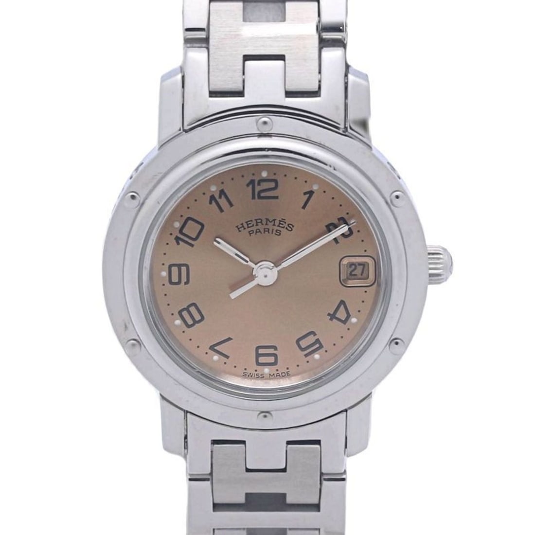 HERMES Clipper CL4.210.431 3758 Women's Watch with Old Buckle, Stainless Steel, 130482 (1 of 20)