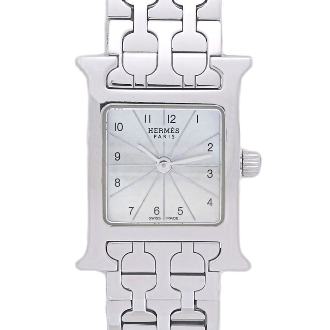 HERMES H Watch Mini HH1.110.212 4835 Women's Stainless Steel 130473 (1 of 10)
