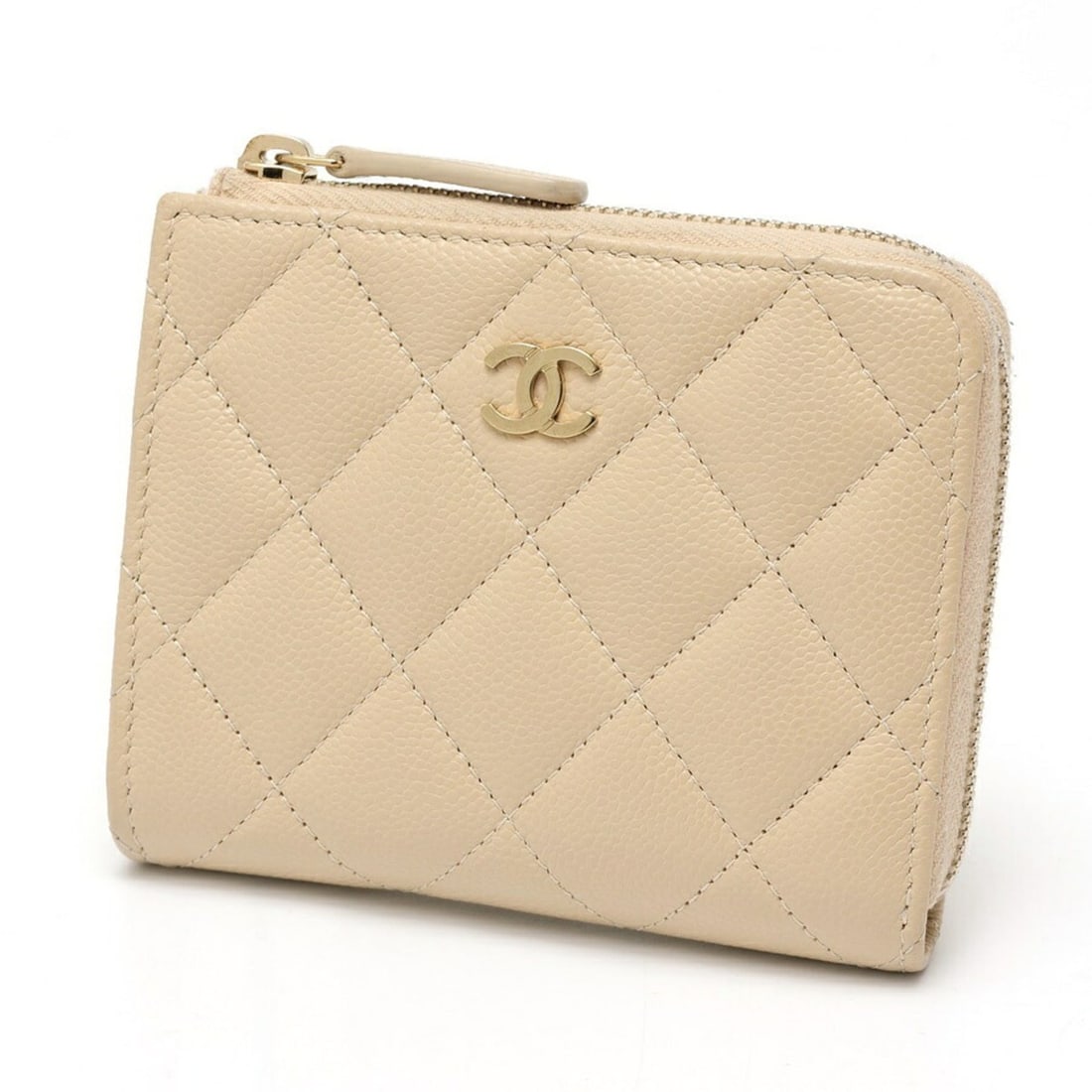Chanel L-Shaped Fragment Case Compact Wallet AP3999 in Ivory Caviar Skin (1 of 16)