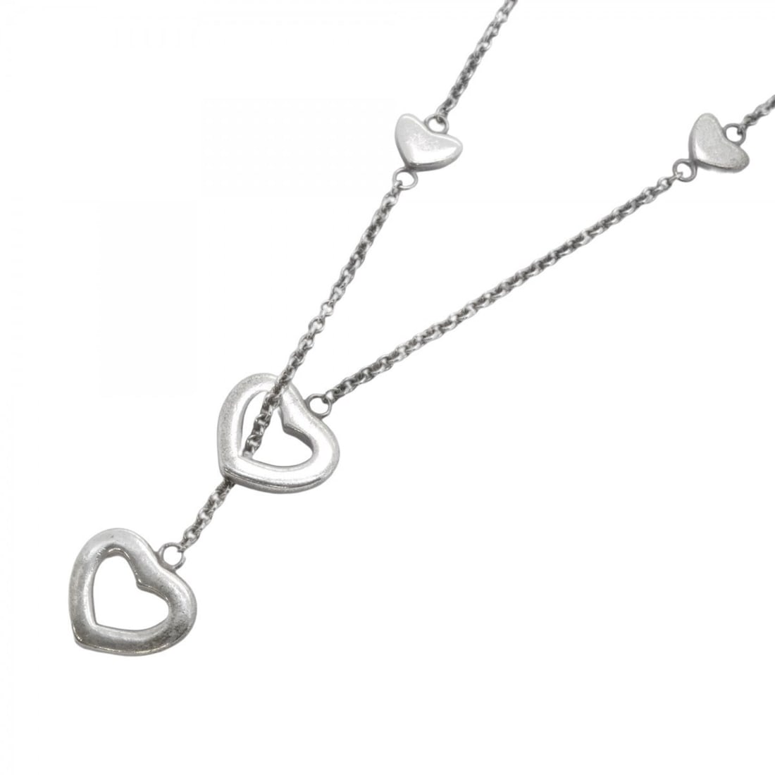 Tiffany Heart Link Lariat Necklace in Silver 925 for Women: --- Catalog ---Category: SizeNeck Circumference: 49.5 cm / 19.48''Category: DesignGender: WomenMaterial: Silver 925Necklace Type: NecklaceCategory: GeneralBrand: Tiffany--- Item List ---Section: Condi