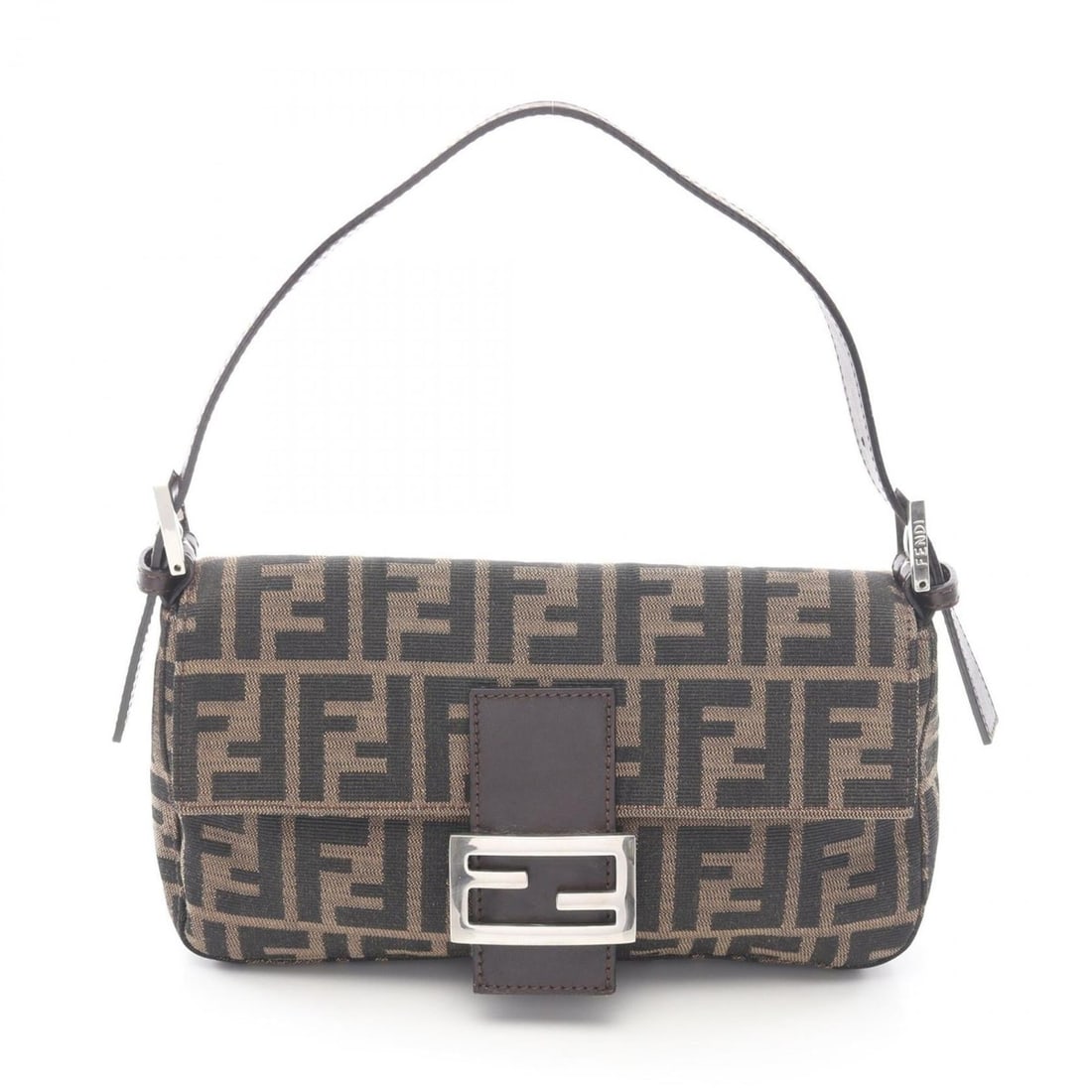 Fendi Mamma Bucket Zucca Handbag, Canvas and Leather, Women's, Brown, 26424 (1 of 17)