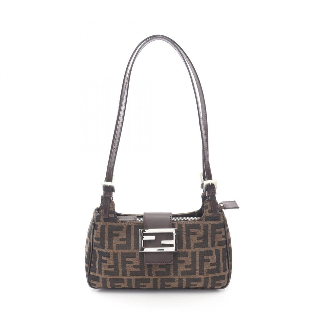 Fendi Zucca Shoulder Bag/Handbag in Canvas and Leather, Women's, Brown, 267670 (1 of 18)