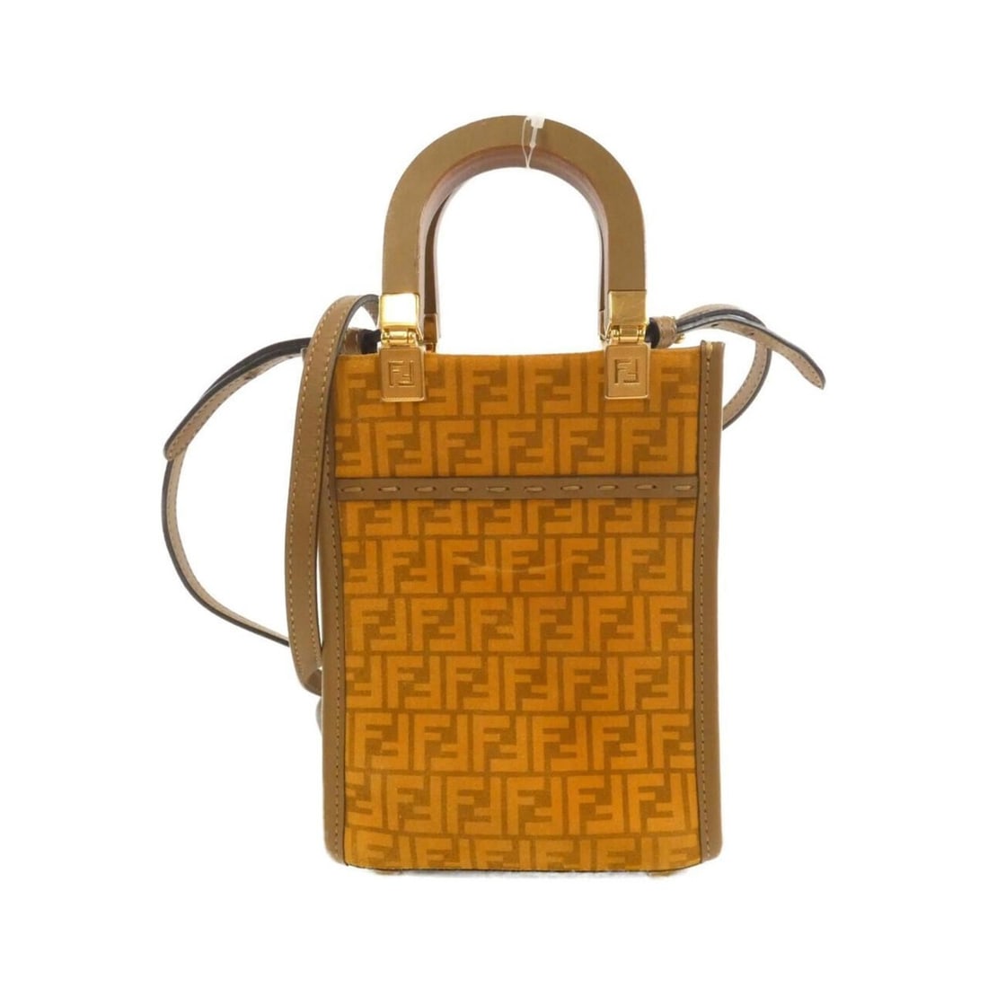 Fendi Sunshine Shopper Mini 8BS051 AFIS Handbag: --- Catalog ---Category: SizeSize (HxWxD): 17cm x 13cm x 6cm / 6.69'' x 5.11'' x 2.36''Category: DesignType: HandbagColor: Brown, OrangeGender: WomenMaterial: Suede , Leather Hardware Color: