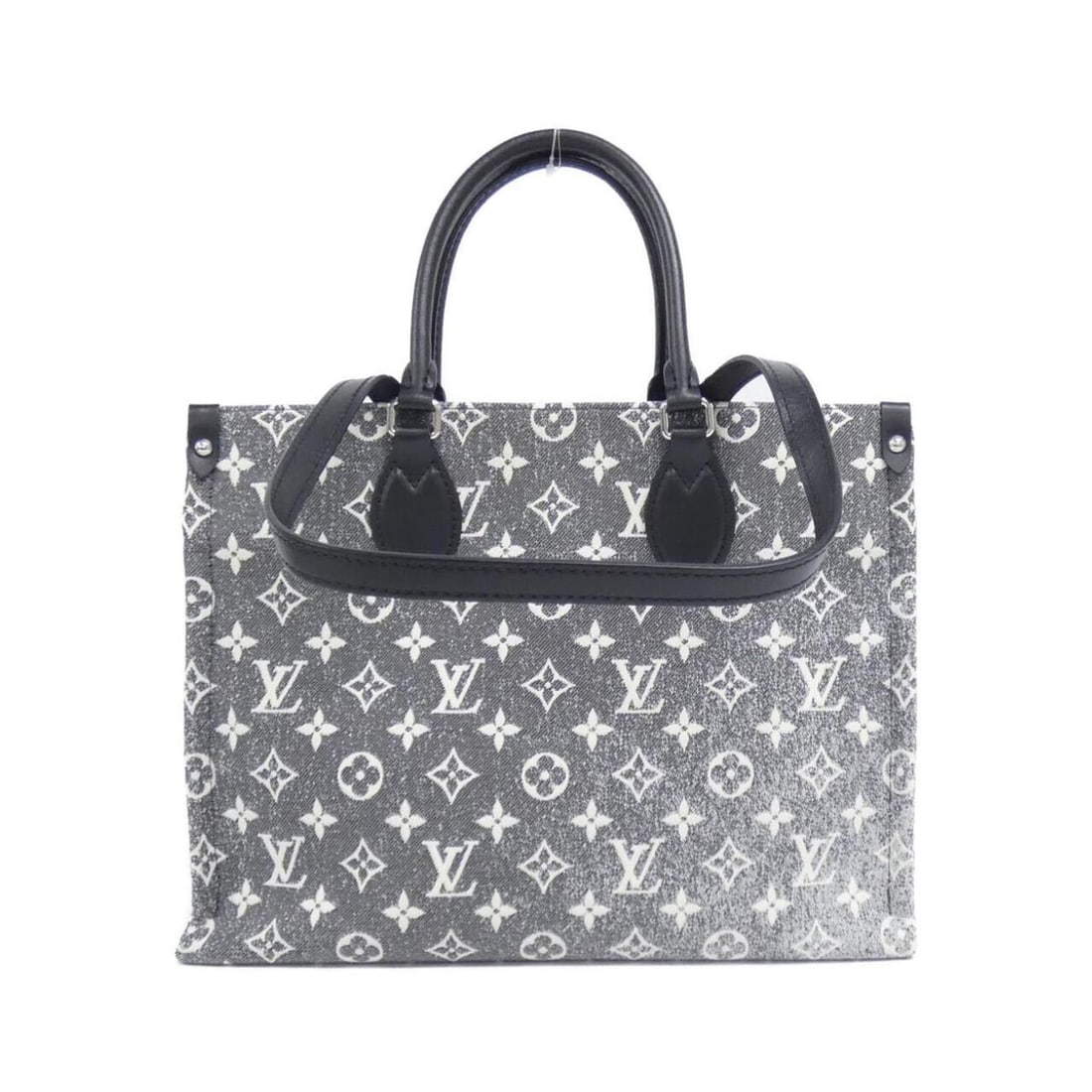 Louis Vuitton Monogram Jacquard Canvas On-the-Go MM M46448 Handbag: --- Catalog ---Category: SizeSize (HxWxD): 25cm x 33cm x 14cm / 9.84'' x 12.99'' x 5.51''Category: DesignType: HandbagColor: GrisGender: Women,MenMaterial: Canvas Hardware Color: SilverCategory: