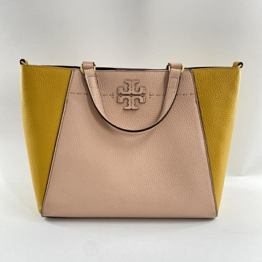 TORYBURCH handbag shoulder bag pink yellow Tory Burch: --- Catalog ---Category: SizeSize (HxWxD): 24cm x 35cm x 12cm / 9.44'' x 13.77'' x 4.72''Category: DesignType: Handbag, Shoulder bagColor: YellowGender: WomenMaterial: Leather Category: GeneralBrand: