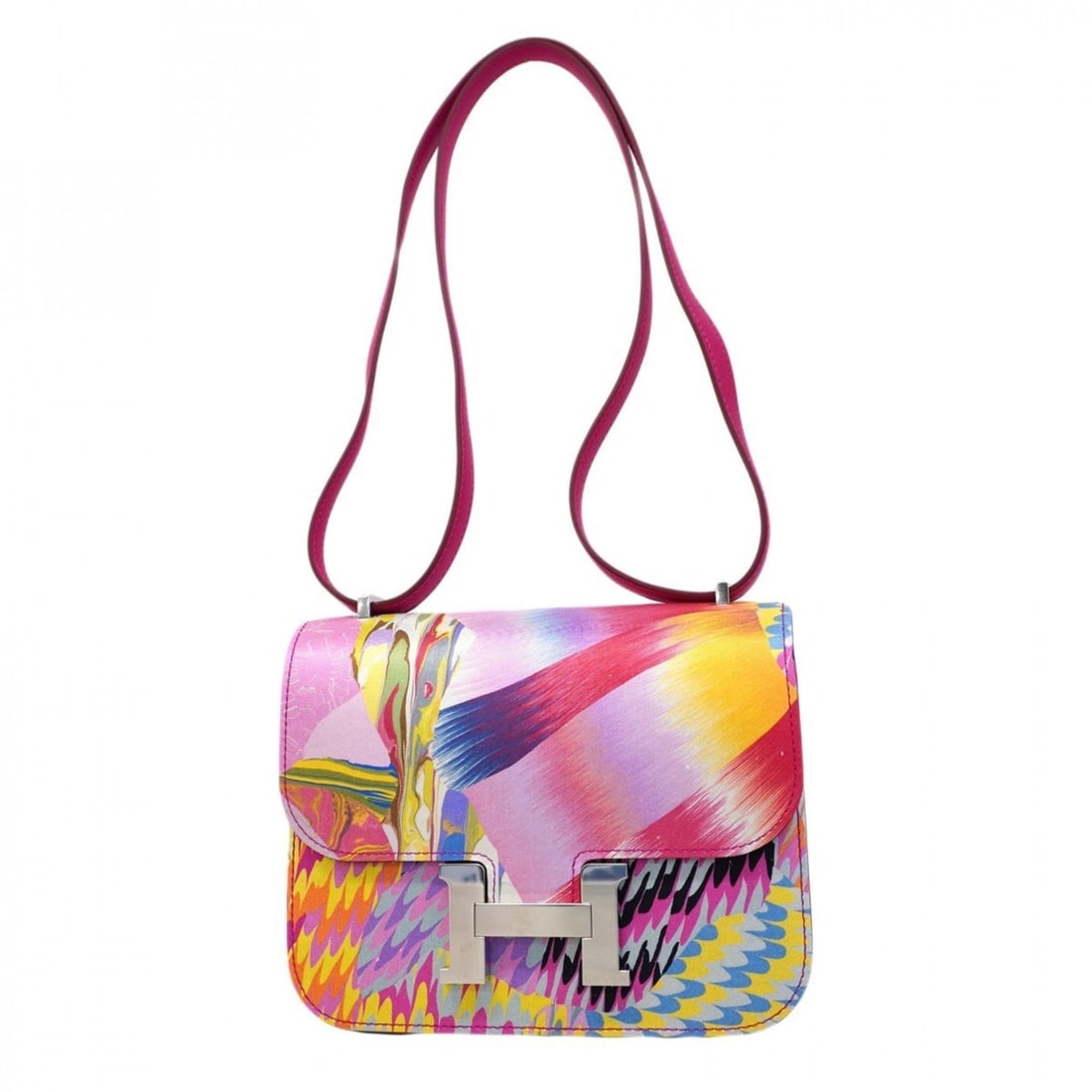 Hermes Hermès Constance 18 Shoulder Bag, Kyoto Marble, Silk, Swift, Multicolor, Z Stamp, Women's: --- Catalog ---Category: SizeSize (HxWxD): 15.5cm x 17cm x 5cm / 6.1'' x 6.69'' x 1.96''Category: DesignType: Shoulder bagColor: Multi-colorGender: WomenMaterial: Silk , Swift leather Hardware Color: