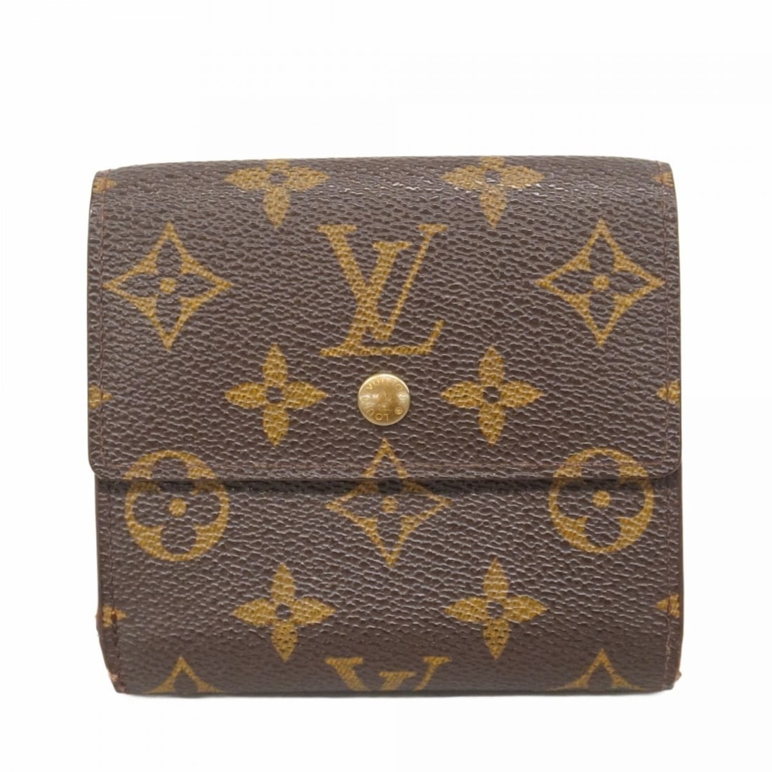 Louis Vuitton Monogram Porte-Monnaie Carte-Credit Tri-fold Wallet M61652 Brown Women's (1 of 18)