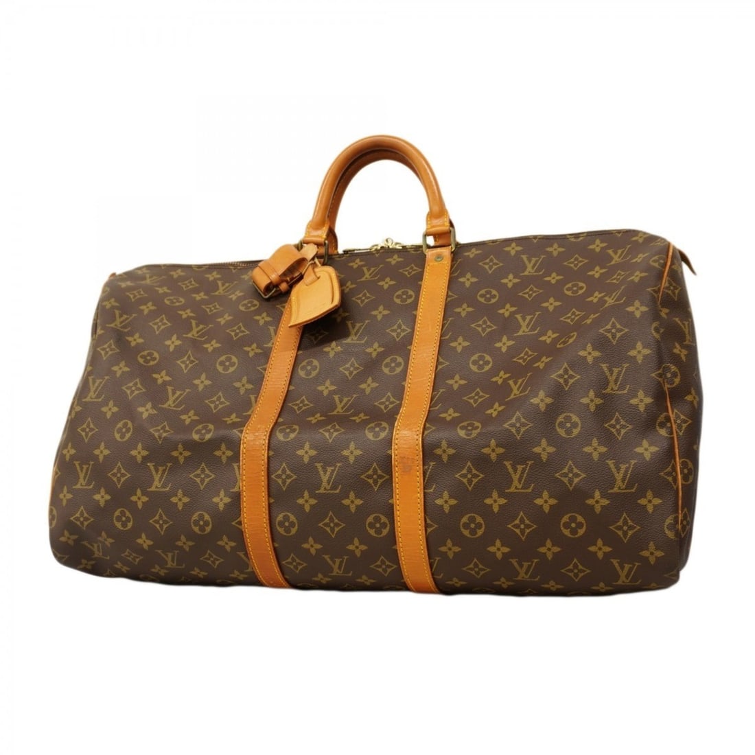 Louis Vuitton Monogram Keepall 55 Boston Bag M41424 Brown Men's and Women's (1 of 15)