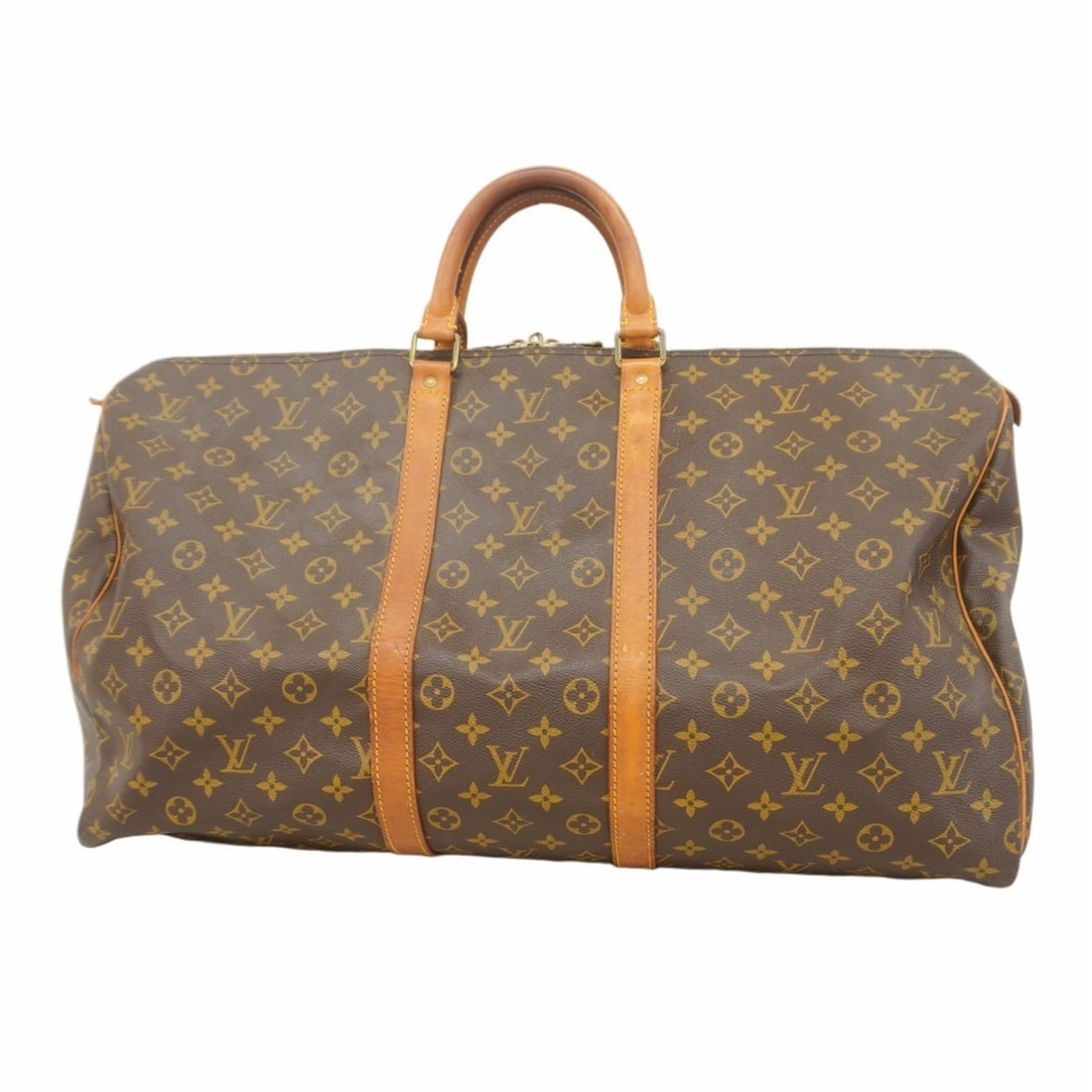 Louis Vuitton Monogram Keepall 55 Boston Bag M41424 Brown Men's and Women's (1 of 17)