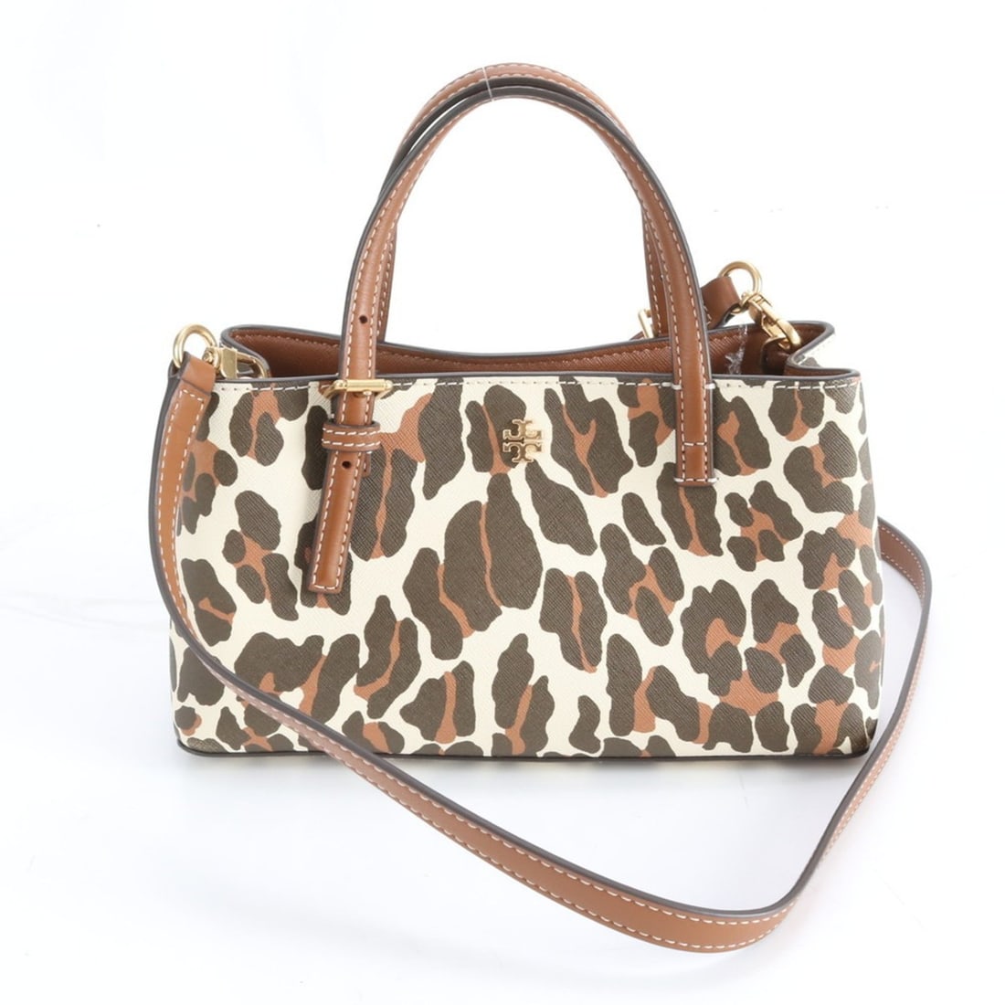 Tory Burch leopard print leather 2-way shoulder bag, brown, for women (1 of 15)