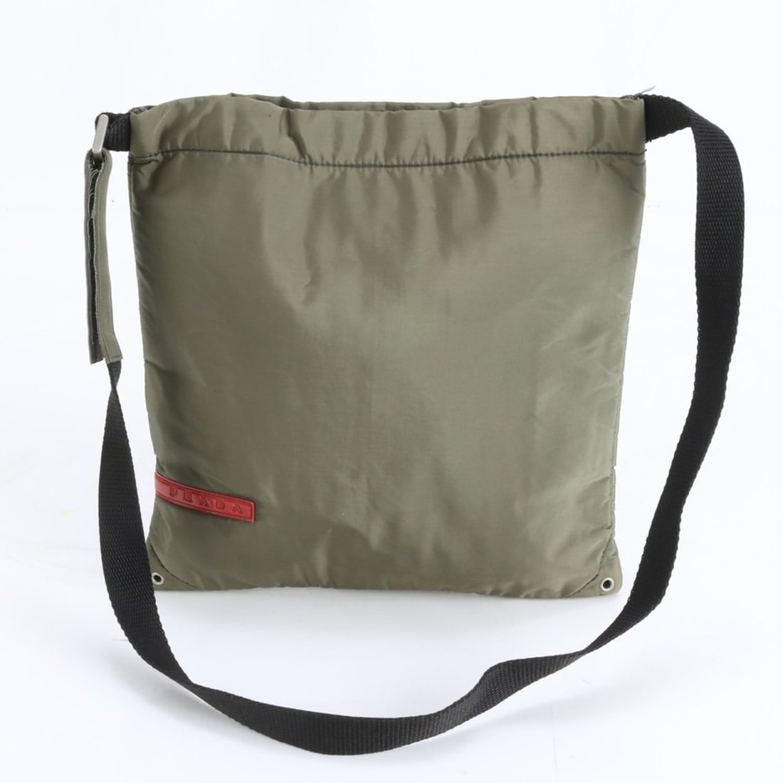 Prada Tessuto Khaki Nylon Shoulder Messenger Bag for Men: --- Catalog ---Category: SizeSize (HxWxD): 25cm x 24cm x 1cm / 9.84'' x 9.44'' x 0.39''Strap Length: 74cm / 29.13''Category: DesignType: Shoulder bagColor: Green, KhakiGender: MenMaterial: Nylon