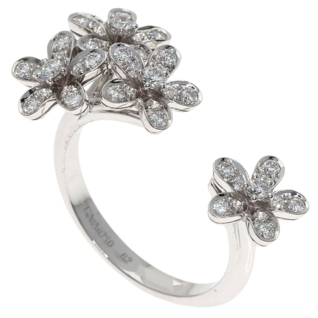 Van Cleef & Arpels Socrates Entreredor Diamond #62 Ring, 18K White Gold, Women's, (1 of 14)