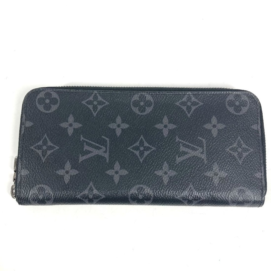 LOUIS VUITTON M62295 Monogram Eclipse Zippy Wallet Vertical Long Round Zipper Canvas Men's Black (1 of 16)