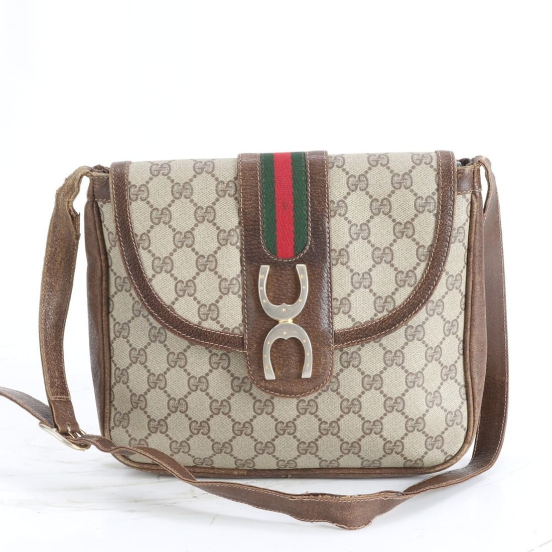 Gucci Old Sherry Line GG Supreme Leather Messenger Shoulder Bag Brown Men's: --- Catalog ---Category: SizeStrap Drop: 82cm / 32.28''Size (HxWxD): 23cm x 25cm x 7cm / 9.05'' x 9.84'' x 2.75''Strap Length: 82cm / 32.28''Category: DesignType: Shoulder bagColor: BrownGender: MenMa