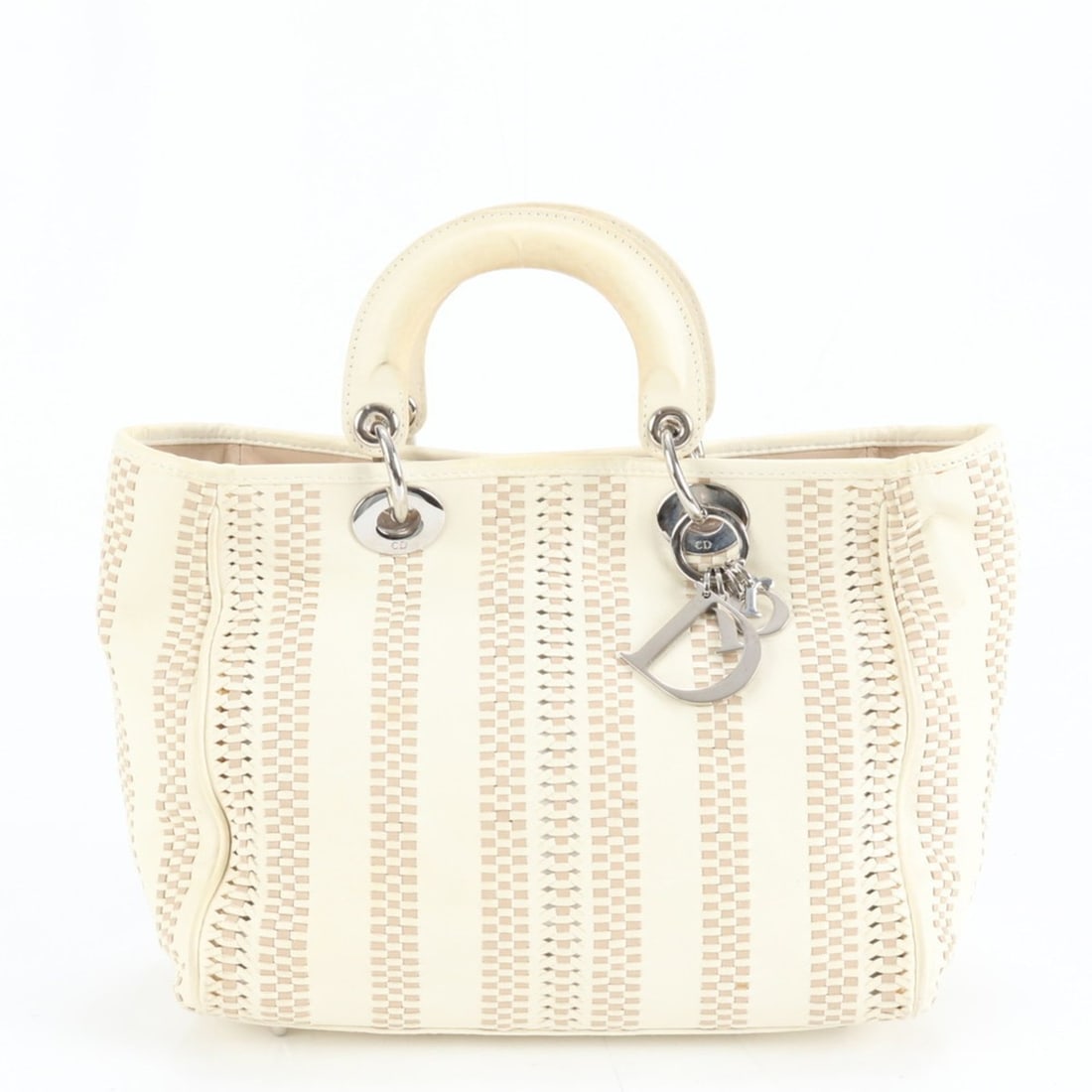 Christian Dior Leather Handbag Tote Lady Women's (1 of 19)