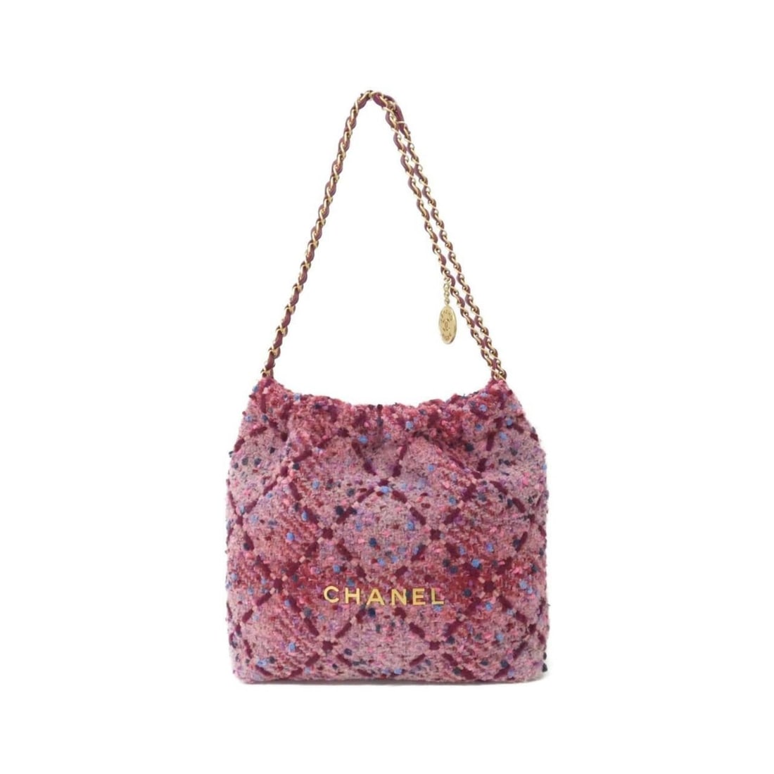 Chanel 22 Line Small Shoulder Bag AS3260: --- Catalog ---Category: SizeSize (HxWxD): 30cm x 31cm x 8.5cm / 11.81'' x 12.2'' x 3.34''Category: DesignType: Shoulder bagColor: PinkGender: Women,MenMaterial: Tweed Category: GeneralMPN: