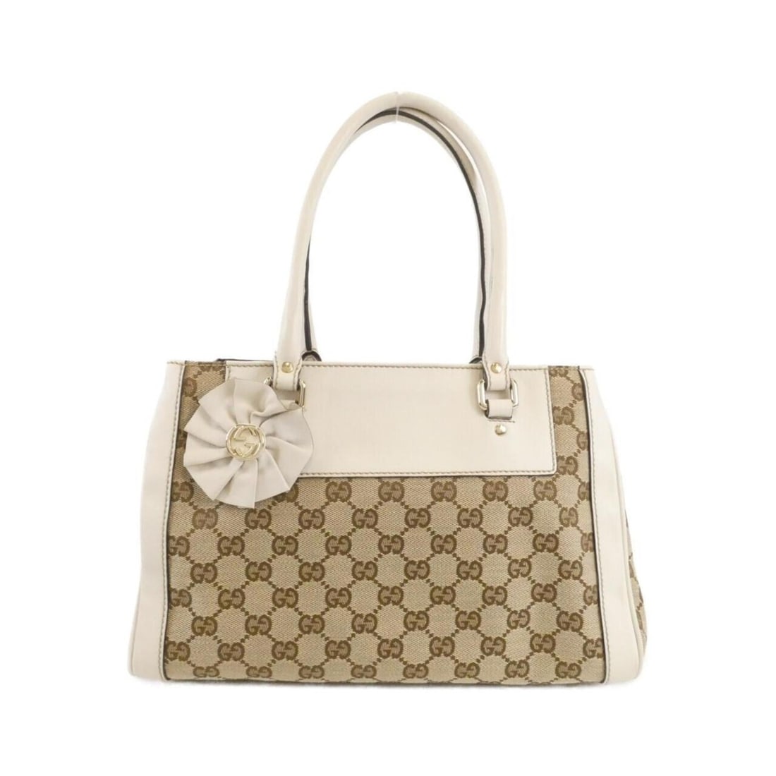 Gucci 190247 handbag: --- Catalog ---Category: SizeSize (HxWxD): 19cm x 30cm x 10cm / 7.48'' x 11.81'' x 3.93''Category: DesignType: HandbagColor: Beige, IvoryGender: WomenMaterial: GG canvas Category: GeneralMPN: 190247Br