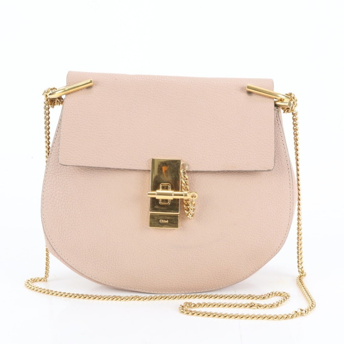 Chloé Chloe Drew Chain Leather Shoulder Bag Crossbody Pink Gold Women's: --- Catalog ---Category: SizeSize (HxWxD): 20cm x 23cm x 8cm / 7.87'' x 9.05'' x 3.14''Category: DesignType: Shoulder bagColor: PinkGender: WomenMaterial: Leather Category: GeneralBrand:
