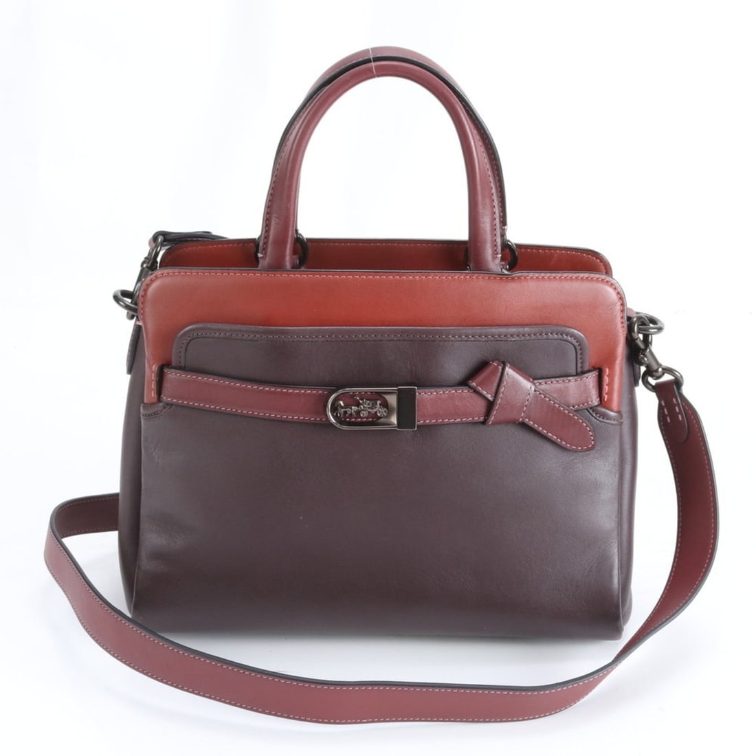 Coach C5316 Leather 2-Way Shoulder Bag, Handbag, Brown, Women's (1 of 16)