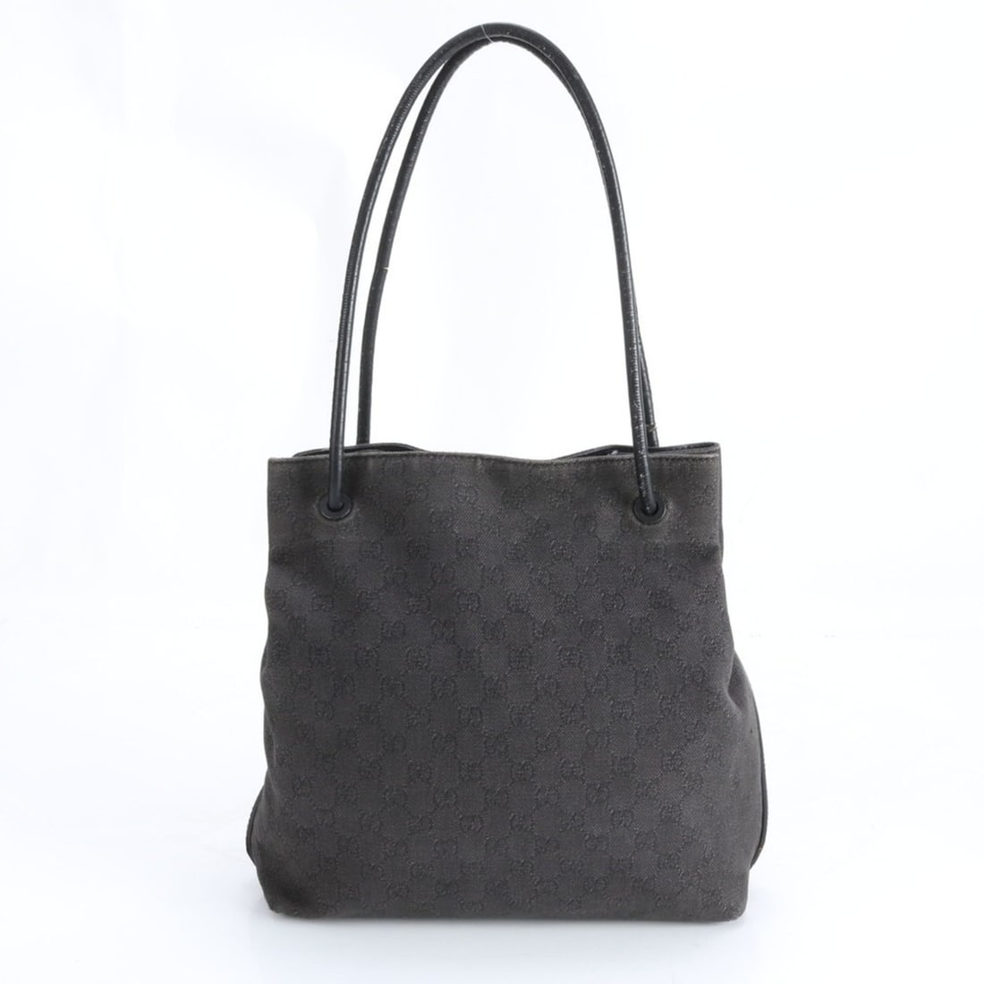 Gucci GG Canvas 101341 Leather Tote Bag Shoulder Handbag Black Women's: --- Catalog ---Category: SizeSize (HxWxD): 31cm x 30cm x 10cm / 12.2'' x 11.81'' x 3.93''Category: DesignType: Shoulder bag, Tote bagColor: BlackGender: WomenMaterial: Leather , Canvas Category: Gener