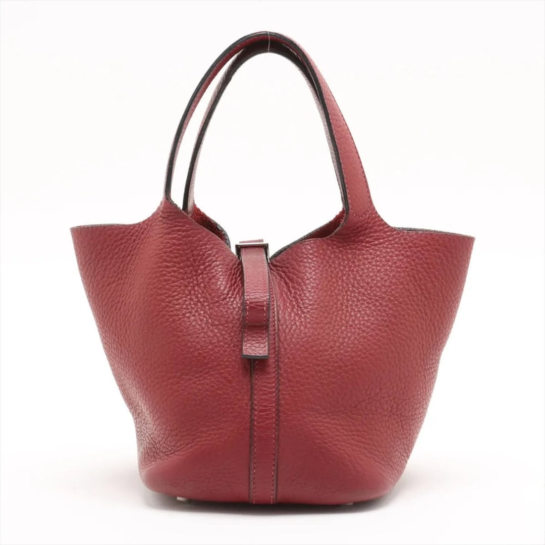 Hermes Hermès Picotin PM Taurillon Clemence Rouge H Leather Handbag for Women, Stamped with F (1 of 20)