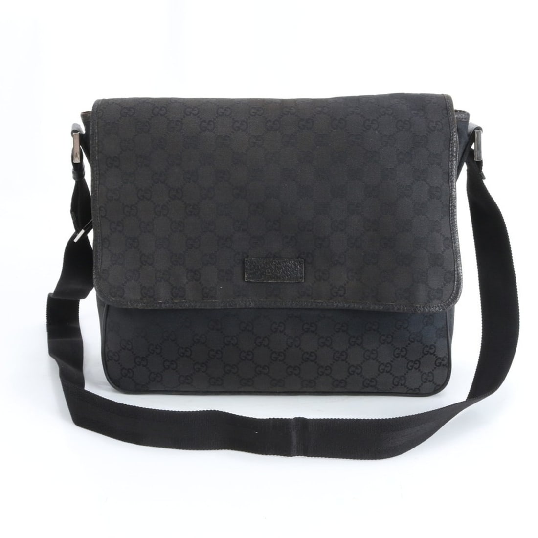 Gucci GG Canvas 233052 Leather Shoulder Bag Messenger Business Black Men's (1 of 20)