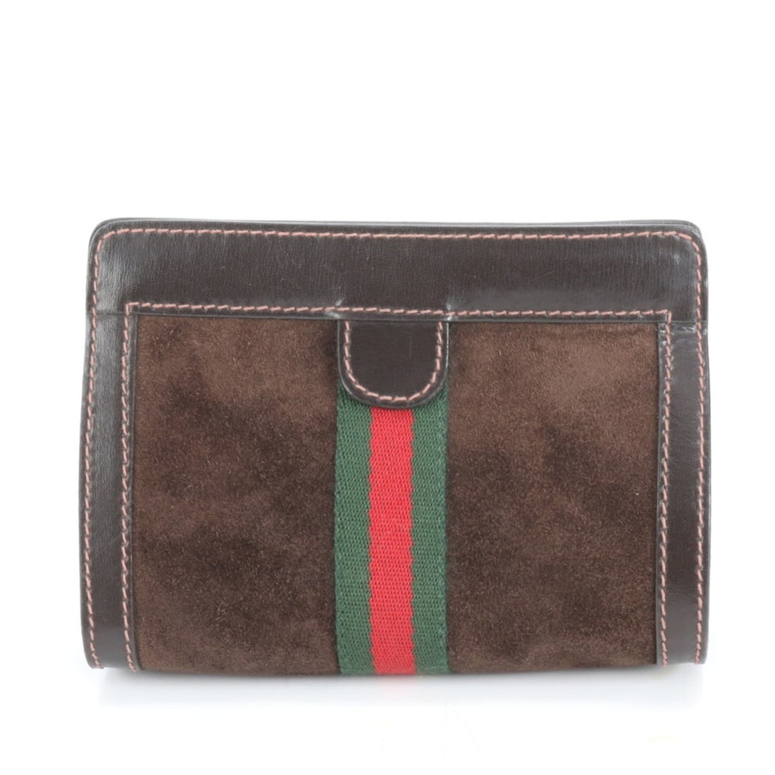 Gucci Sherry Line Suede Leather Second Bag Clutch Pouch Brown Men's (1 of 14)