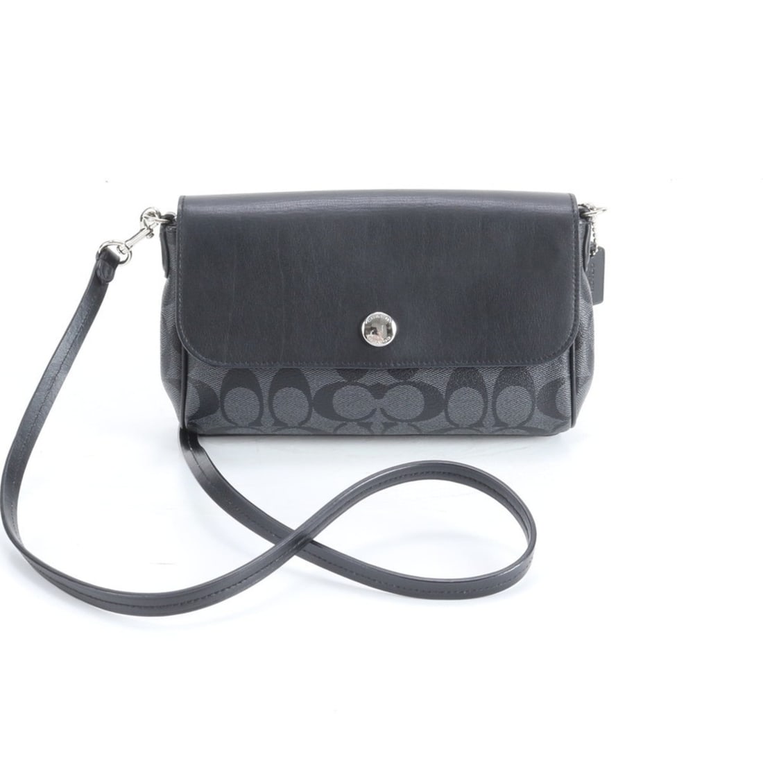 Coach Signature F59534 Leather Shoulder Bag in Black for Women (1 of 12)