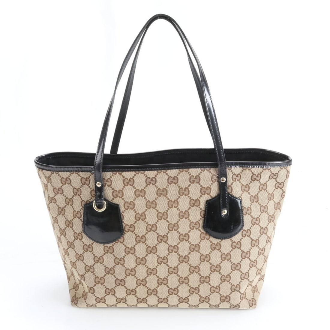 Gucci GG Canvas Jolie 211976 Leather Tote Bag Shoulder Black Brown Women's (1 of 16)