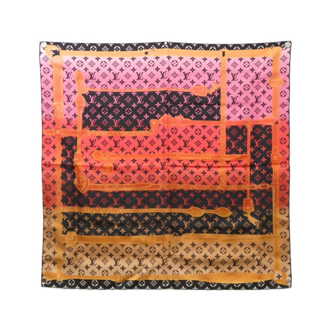 Louis Vuitton Monogram Carré Rising Confidential M76145 Scarf Muffler (1 of 17)