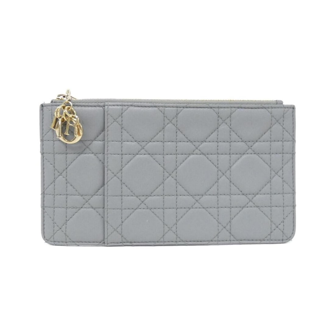 Christian Dior Lady S0479ONMJ Bag Pouch: --- Catalog ---Category: SizeSize (HxWxD): 11cm x 20cm x 1cm / 4.33'' x 7.87'' x 0.39''Category: DesignType: PouchColor: GrayGender: WomenMaterial: Leather Leather/Fur Type: LambskinCategory: